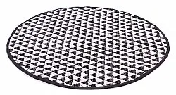 Kruhové koberce - Lindby (čierna/biela)