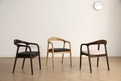 Karmstol - Aspa (mörkbrun/beige) - 2 st