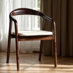 Karmstol - Aspa (mörkbrun/beige) - 2 st