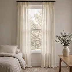 Gardiner 2-Pack - Linnemixgardin Lumira (cream)
