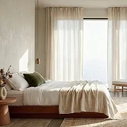 Gardiner 2-Pack - Linnemixgardin Lumira (cream)