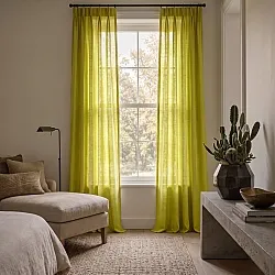 Gardiner 2-Pack - Linnemixgardin Lumira (grön)