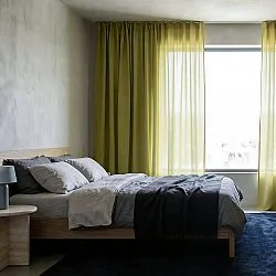 Gardiner 2-Pack - Linnemixgardin Lumira (grön)