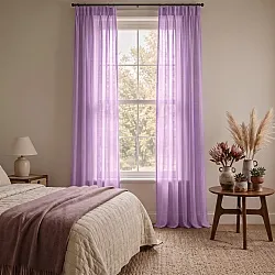 Gardiner 2-Pack - Linnemixgardin Lumira (lila)