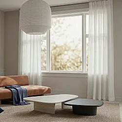 Gardiner 2-Pack - Linnemixgardin Lumira (vit)