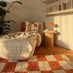 Koberec s chlupatým povrchom - Maranello Natural Cotton Shaggy (oranžová)