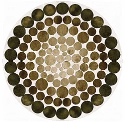 Kruhový koberec - Marineo (hnedá/zelená)