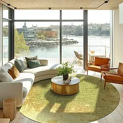 Kruhový koberec - Albaida (zelený)