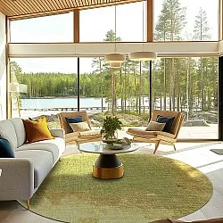 Kruhový koberec - Albaida (zelený)