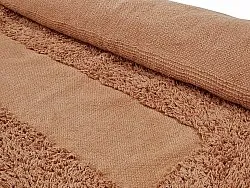 Kruhový koberec - Alexa Natural Cotton Shaggy (terracota)