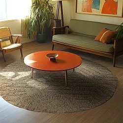 Kolo koberce - Amberley Natural Cotton Shaggy (béžová)