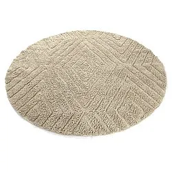 Kolo koberce - Amberley Natural Cotton Shaggy (béžová)
