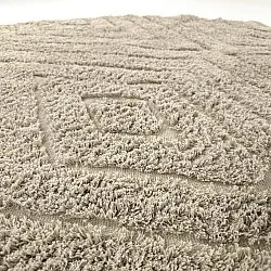 Kolo koberce - Amberley Natural Cotton Shaggy (béžová)