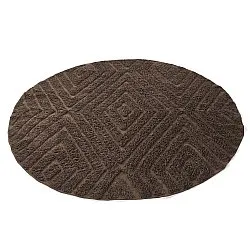 Kruhový koberec - Amberley Natural Cotton Shaggy (hnedá)