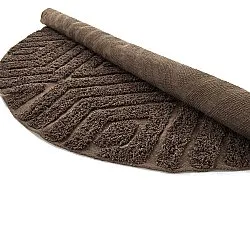 Kruhový koberec - Amberley Natural Cotton Shaggy (hnedá)