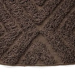 Kruhový koberec - Amberley Natural Cotton Shaggy (hnedá)