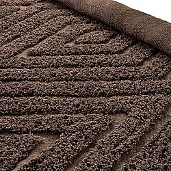 Kruhový koberec - Amberley Natural Cotton Shaggy (hnedá)