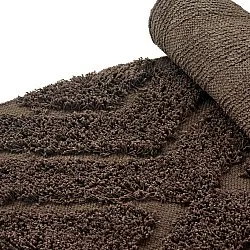 Koberec s chlupatým povrchom - Amberley Natural Cotton Shaggy (hnedá)