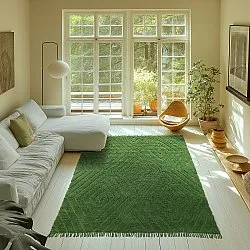 Koberce s dlhým vlasom - Amberley Natural Cotton Shaggy (zelená)