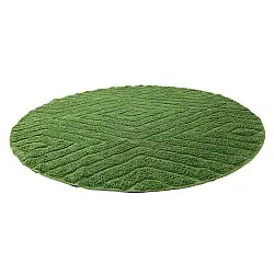 Kruhový koberec - Amberley Natural Cotton Shaggy (zelená)
