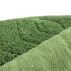 Kruhový koberec - Amberley Natural Cotton Shaggy (zelená)