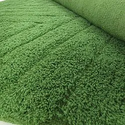 Kruhový koberec - Amberley Natural Cotton Shaggy (zelená)