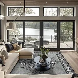 Koberec Wilton - Amer (čierna/biela)