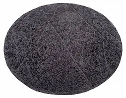 Kolo koberce - Andrea Natural Cotton Shaggy (čierna)