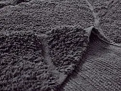 Kolo koberce - Andrea Natural Cotton Shaggy (čierna)