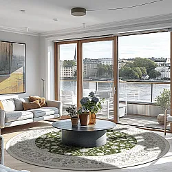 Kruhový koberec - Arabella (zelená)