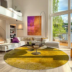 Kruhový koberec - Arbus (zlatý)