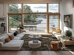 Koberec Wilton - Aris (čierny/zlatý)