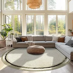 Kruhový koberec - Arriate (béžový/sivý)