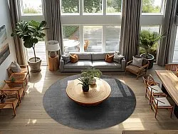 Kruhový koberec - Artena (šedý)