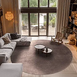 Kruhový koberec - Artena (šedá/hnedá)