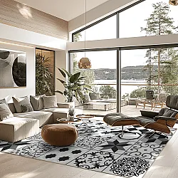 Koberec Wilton - Avent (béžový/čierny)