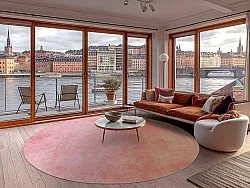 Kruhový koberec - Baden (ružový)