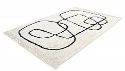 Koberce s dlhým vlasom - Bavello Natural Cotton Shaggy (offwhite/preto)