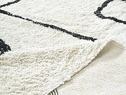 Koberce s dlhým vlasom - Bavello Natural Cotton Shaggy (offwhite/preto)