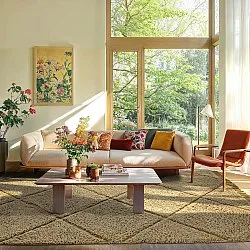 Koberec s chlupatým povrchom - Bellevue Natural Cotton Shaggy (bežová/hnedá)