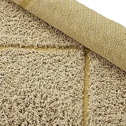 Koberec s chlupatým povrchom - Bellevue Natural Cotton Shaggy (bežová/hnedá)