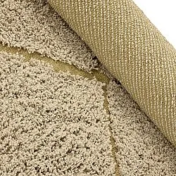 Kruhový koberec - Bellevue Natural Cotton Shaggy (bežová/hnedá)