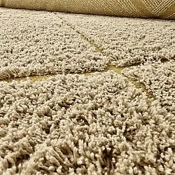 Kruhový koberec - Bellevue Natural Cotton Shaggy (bežová/hnedá)