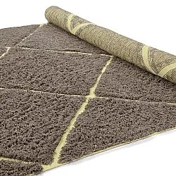 Koberce s dlhým vlasom - Bellevue Natural Cotton Shaggy (hnedá/žltá)