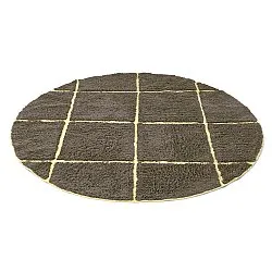 Kolo koberce - Bellevue Natural Cotton Shaggy (hnedá/žltá)