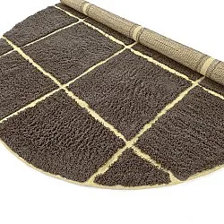 Kolo koberce - Bellevue Natural Cotton Shaggy (hnedá/žltá)
