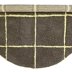 Kolo koberce - Bellevue Natural Cotton Shaggy (hnedá/žltá)