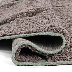 Kolo koberce - Bellevue Natural Cotton Shaggy (taupe/zelená)