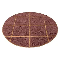 Kolo koberce - Bellevue Natural Cotton Shaggy (červená/oranžová)