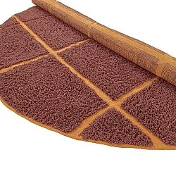 Kolo koberce - Bellevue Natural Cotton Shaggy (červená/oranžová)